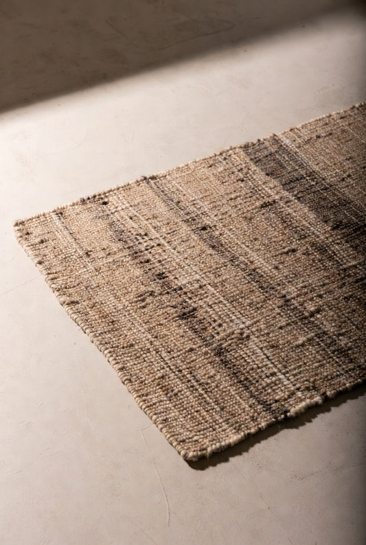 Minimal Natural Wool Blend Rug