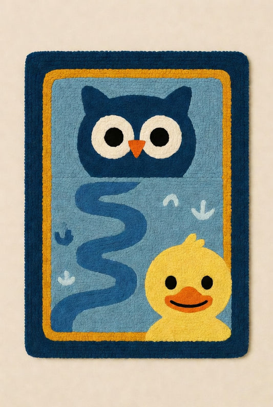 Cartoon Inspired Kids Floor Rug