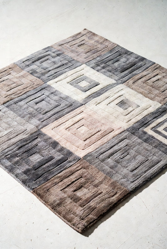 Modern Geometric Wool Rug