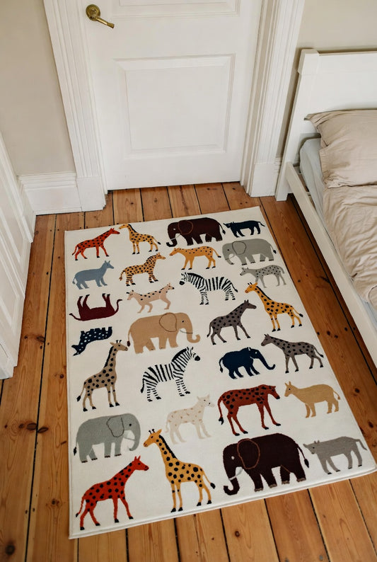 Animal Print Kids Room Rug
